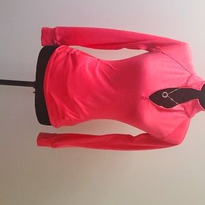 Pink exercise sweater.